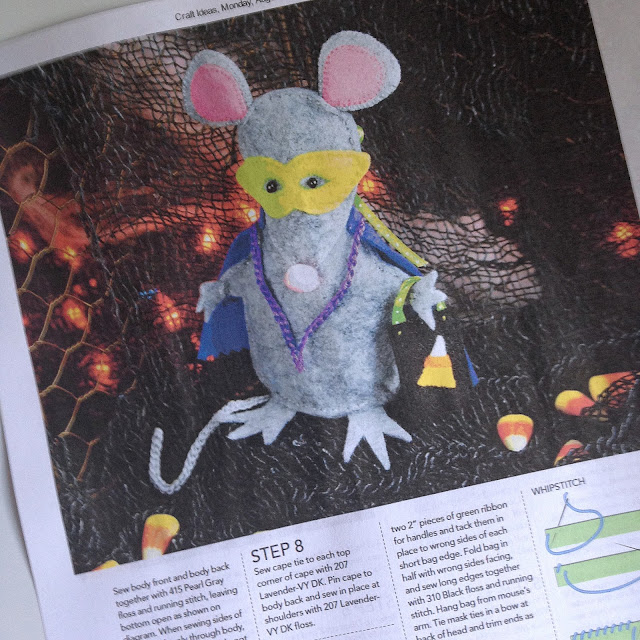 felt Halloween mouse in Craft Ideas magazine