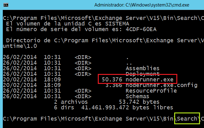 Exchange 2013: noderunner.exe consume mucha memoria RAM