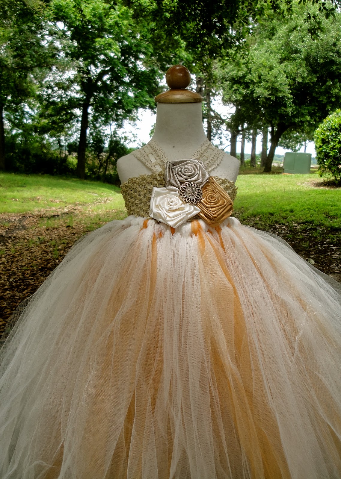 Hollywoodtutu dresses rustic gold flower girl tutu dress