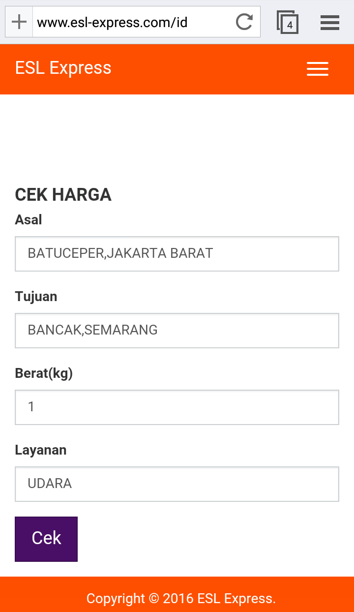 Cara Cek Tarif Ongkos Kirim Jasa Pengiriman Barang Esl Express