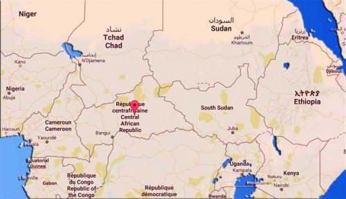Gambar Peta negara Republik Afrika Tengah