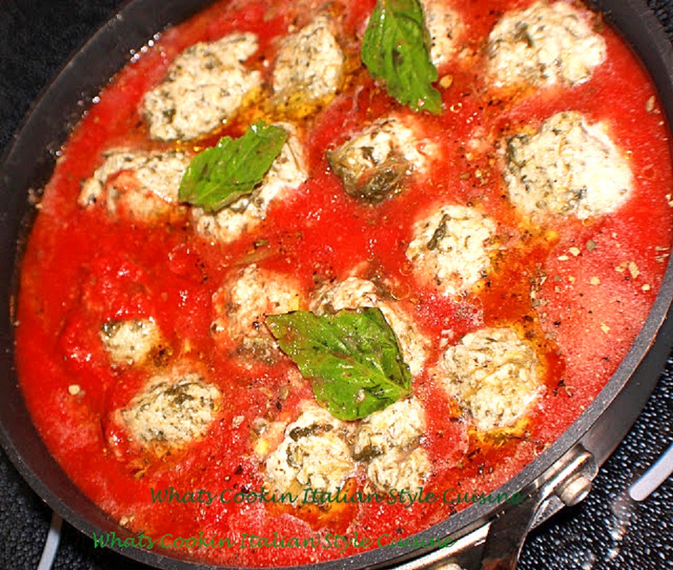 Spinach and Ricotta Dumpling with Marinara Recipe What's Cookin' Italian Style Cuisine