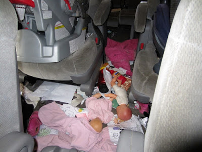 Spring Cleaning: the Minivan Edition -- Feeling bad about the trash that falls out of your car every time the door opens? Before you waste all day cleaning it, just read this and you might decide it's not so bad, after all. {posted @ Unremarkable Files}