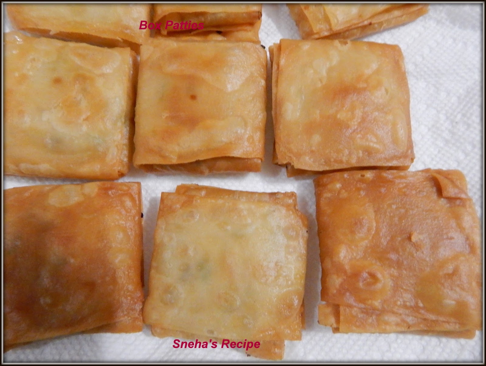 Chicken And Cheese Box Patties Sneha S Recipe