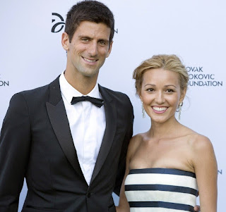 Serbian Tennis Player Novak Djokovic His Girlfriend Jelena Ristic Arrive Fundraising Dinner