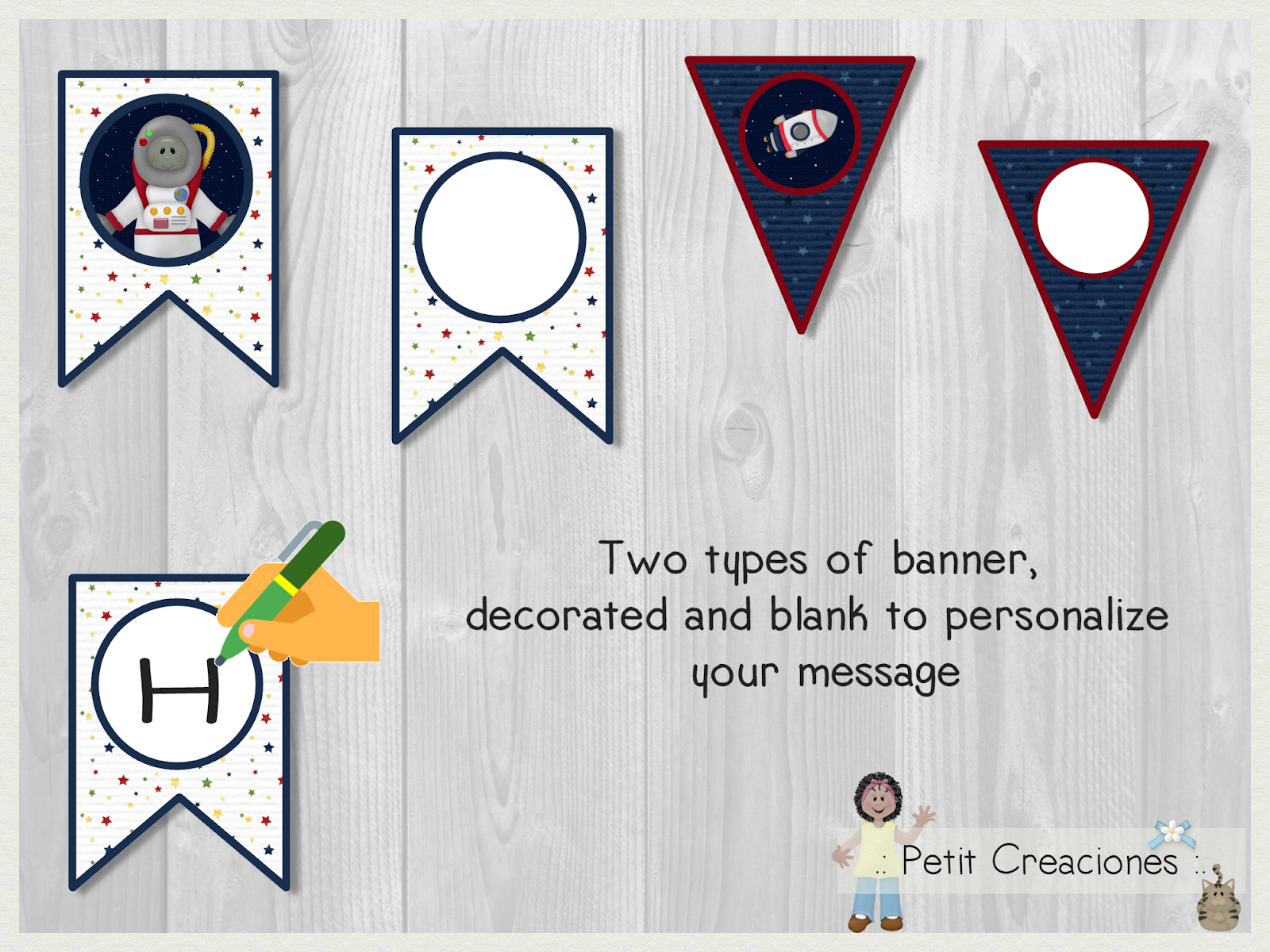 Printable Birthday Party Kit Outerspace Party Pack Diy Instant