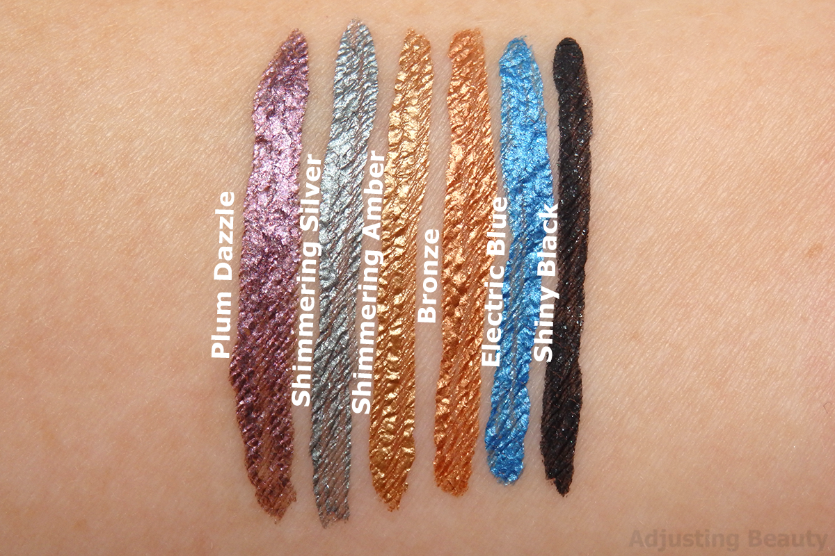 Review Avon Liquid Chrome Eyeliners (all shades) Adjusting Beauty