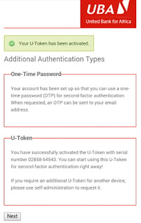 U-token-successful-activation-page