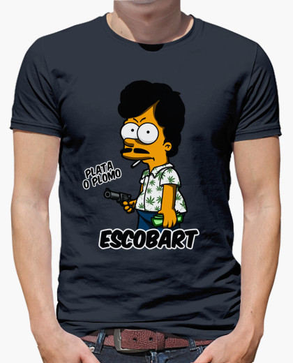 camiseta Bart Simpson como Pablo Escobar