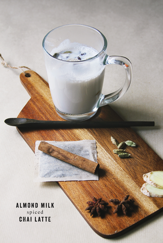RECIPE Almond Milk Chai Latte minimal crafts