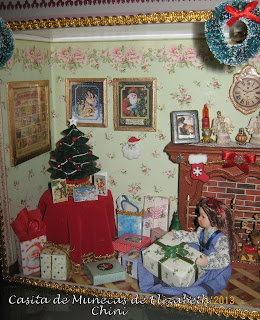 Casita de Muñecas de Elizabeth: ESCENA NAVIDEÑA