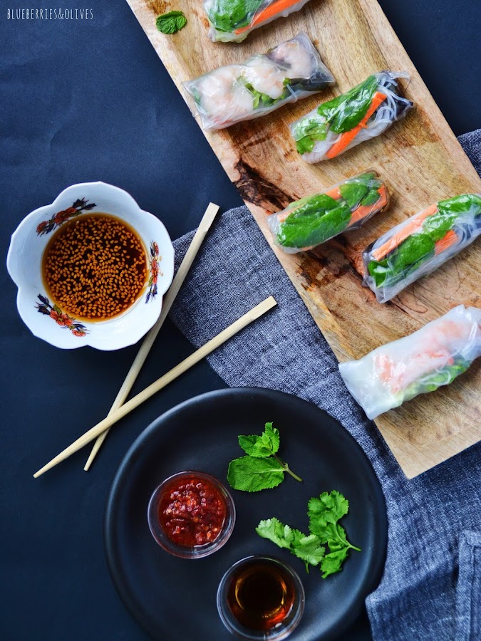 ROLLITOS FRESCOS VIETNAMITAS CON GAMBAS