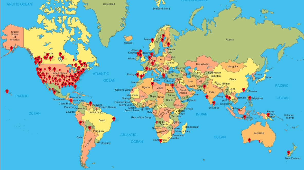 Show Map Of The World