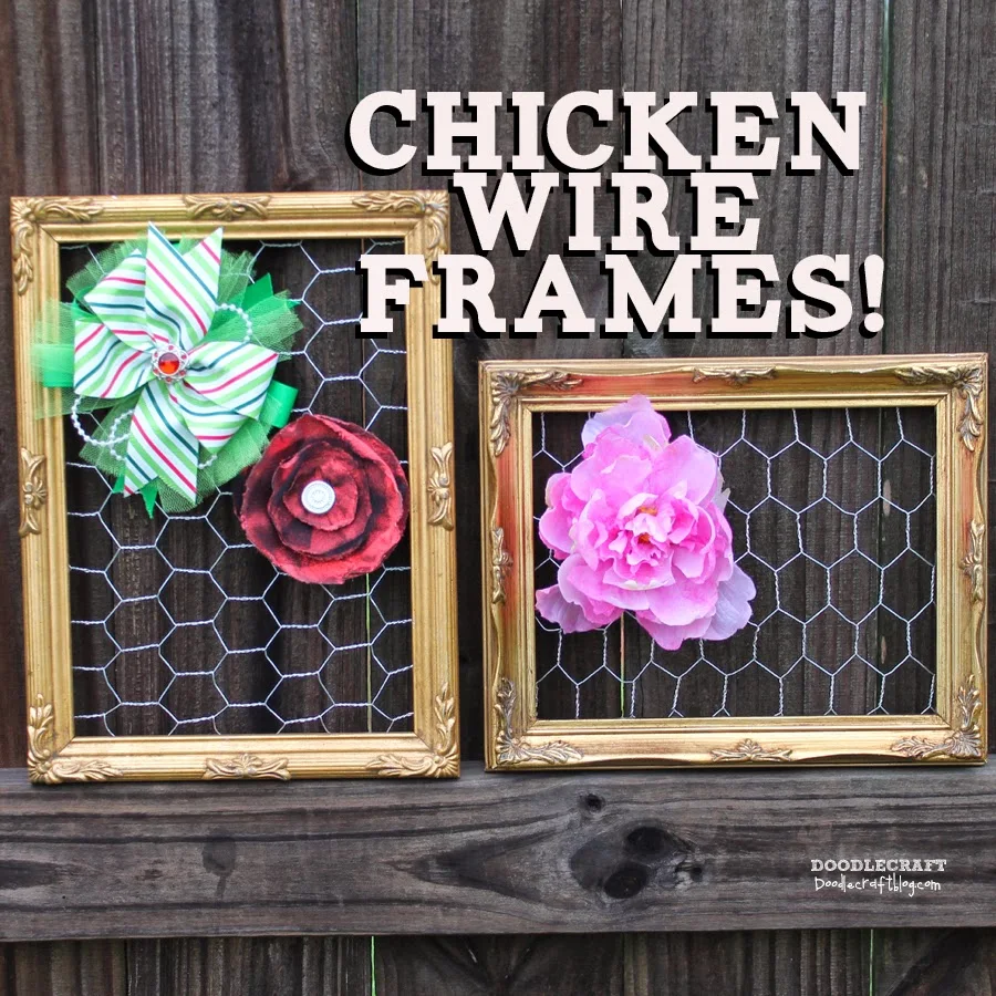 DIY Chicken Wire Christmas Card Holder - Our Handcrafted Life