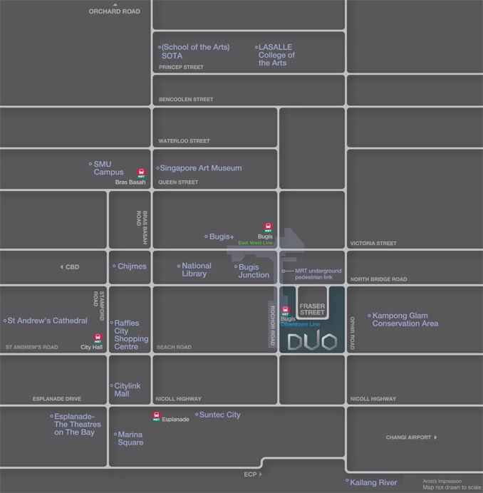 DUO Residences Location Map