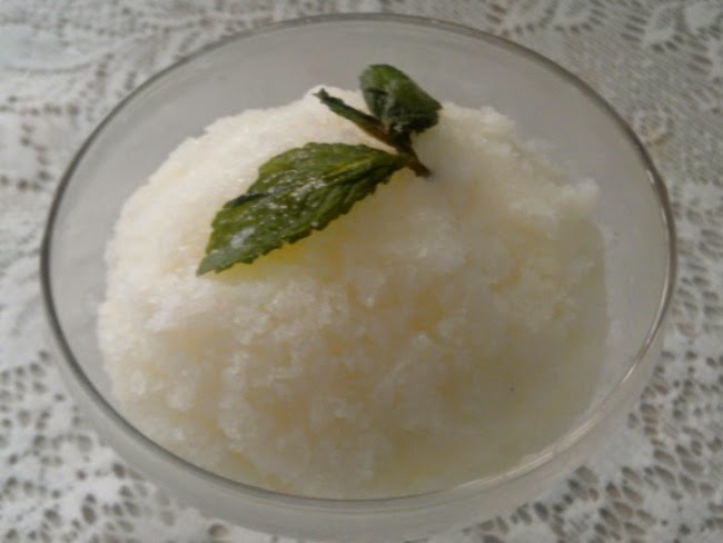 Sorbete de limón sin azúcar