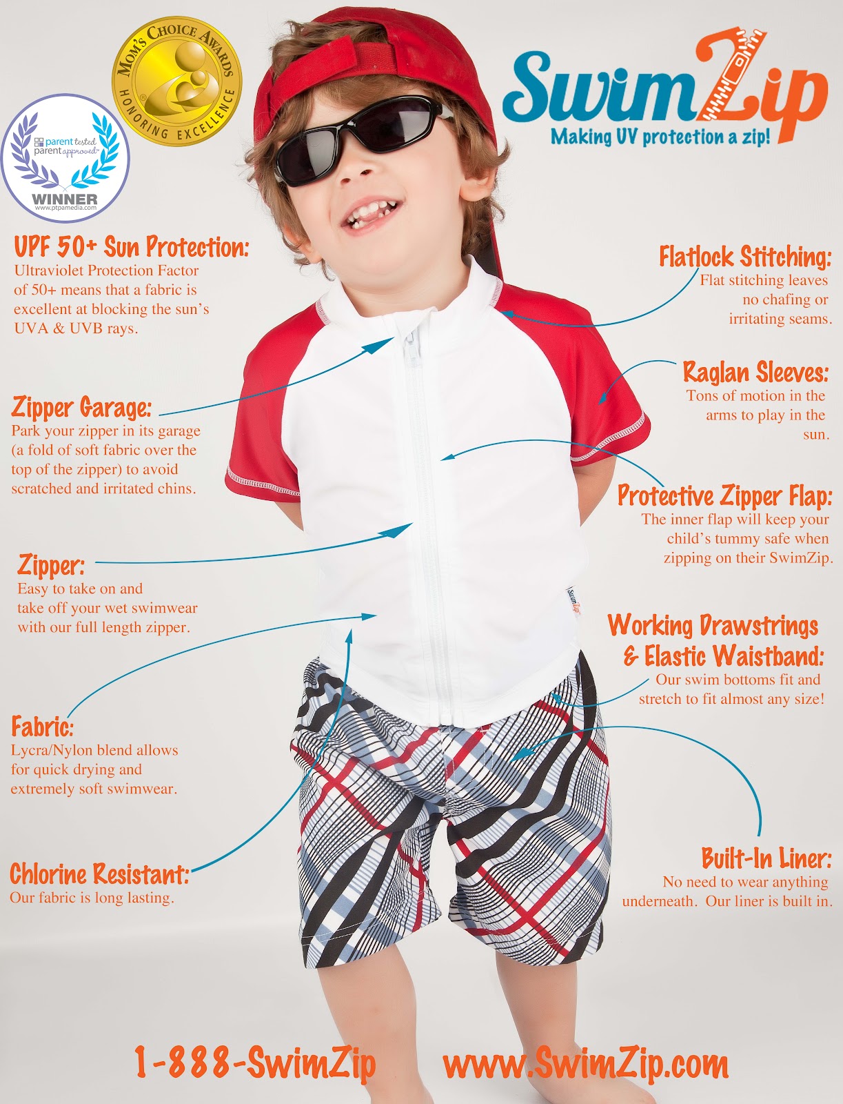 Stylish UPF 50+ Rash Guard Swimsuits and Swimwear by SwimZip Best Kids