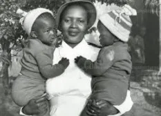 Zondeni Veronica Sobukwe wife of Robert Mangaliso Sobukwe and their twin boys