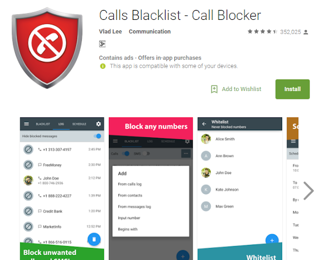 تطبيق-Call-Blacklist