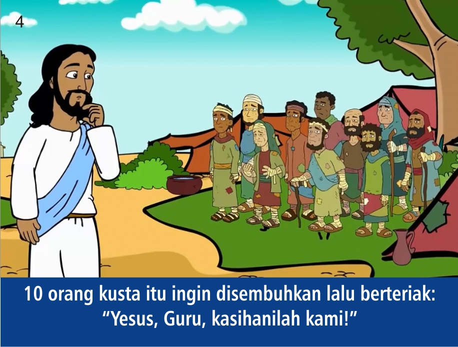 Komik Alkitab Anak Sepuluh Orang  Kusta 
