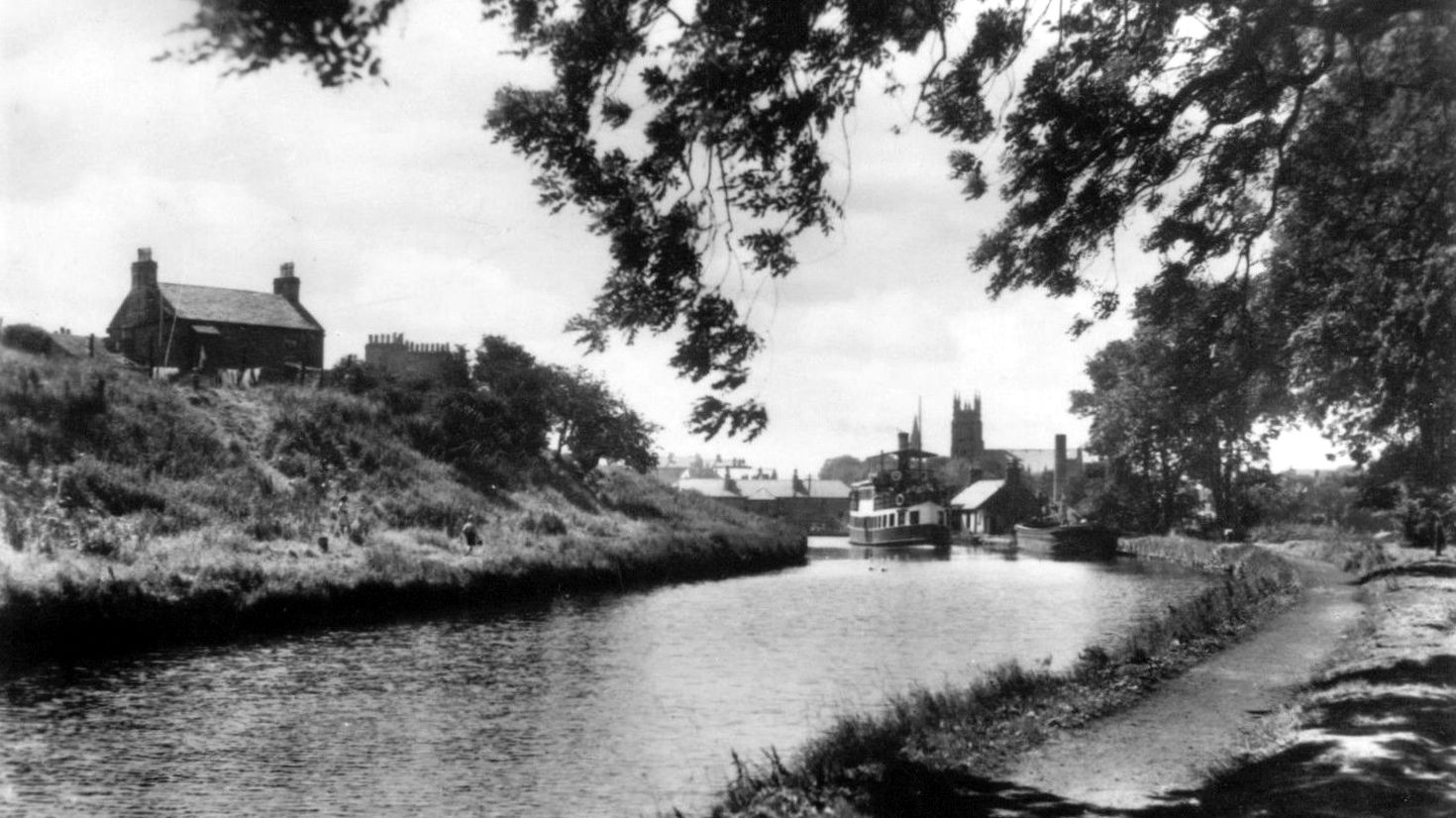 Tour Scotland Old Photograph Forth And Clyde Canal Kirkintilloch Scotland