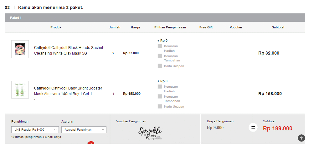 Giveaway Cara Belanja Di Ilotte Mini Review Belanjaan Sprinkle Of Rain