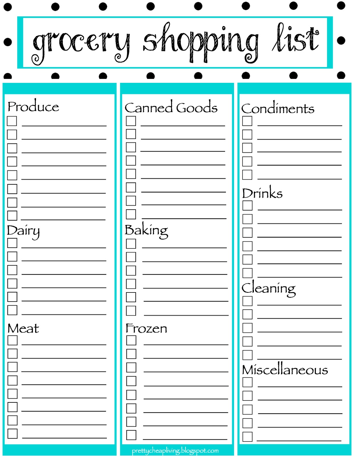 Customisable Grocery Shopping List A Free Printable Stay At Home Mum 