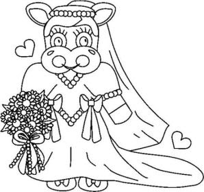 wedding coloring pages, girl coloring pages