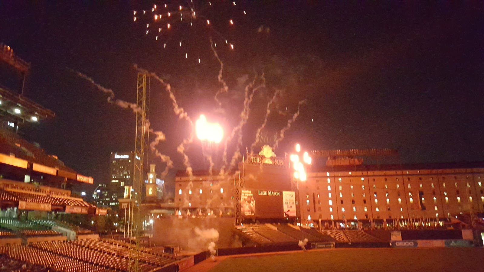 Camden Yard and Fireworks
