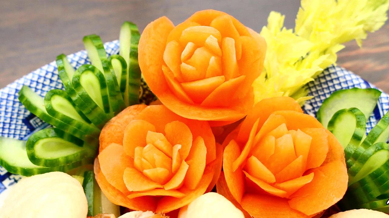 Josephine S Recipes How To Make Carrot Rose Flowers Vegetable