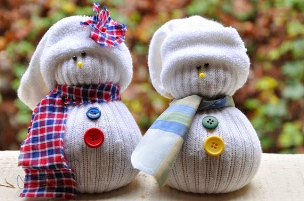Decoração - Bonecos de neve feitos com meias como fazer passo a passo |  Dicas Femininas