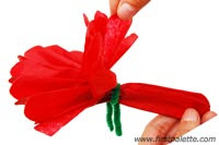 Como hacer flores con papel Tissue