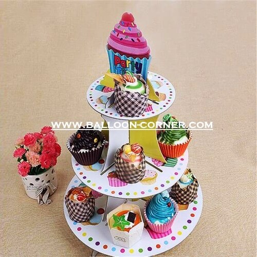 3 Tier Cake Stand Motif Cup Cake (01)