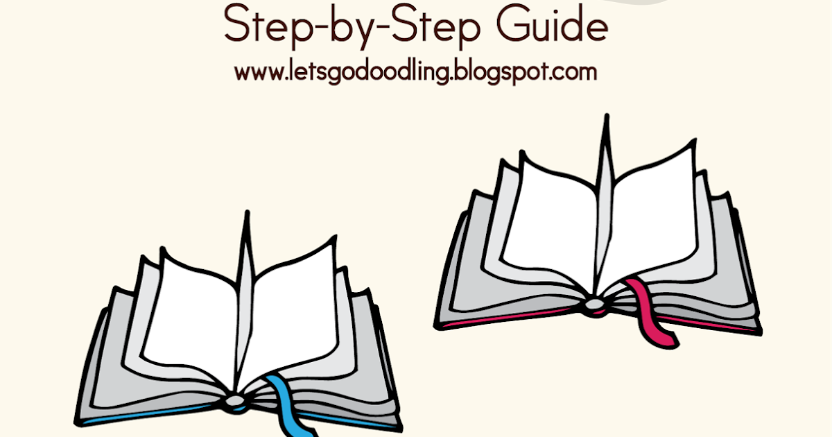 How to draw a Open Book Step by Step