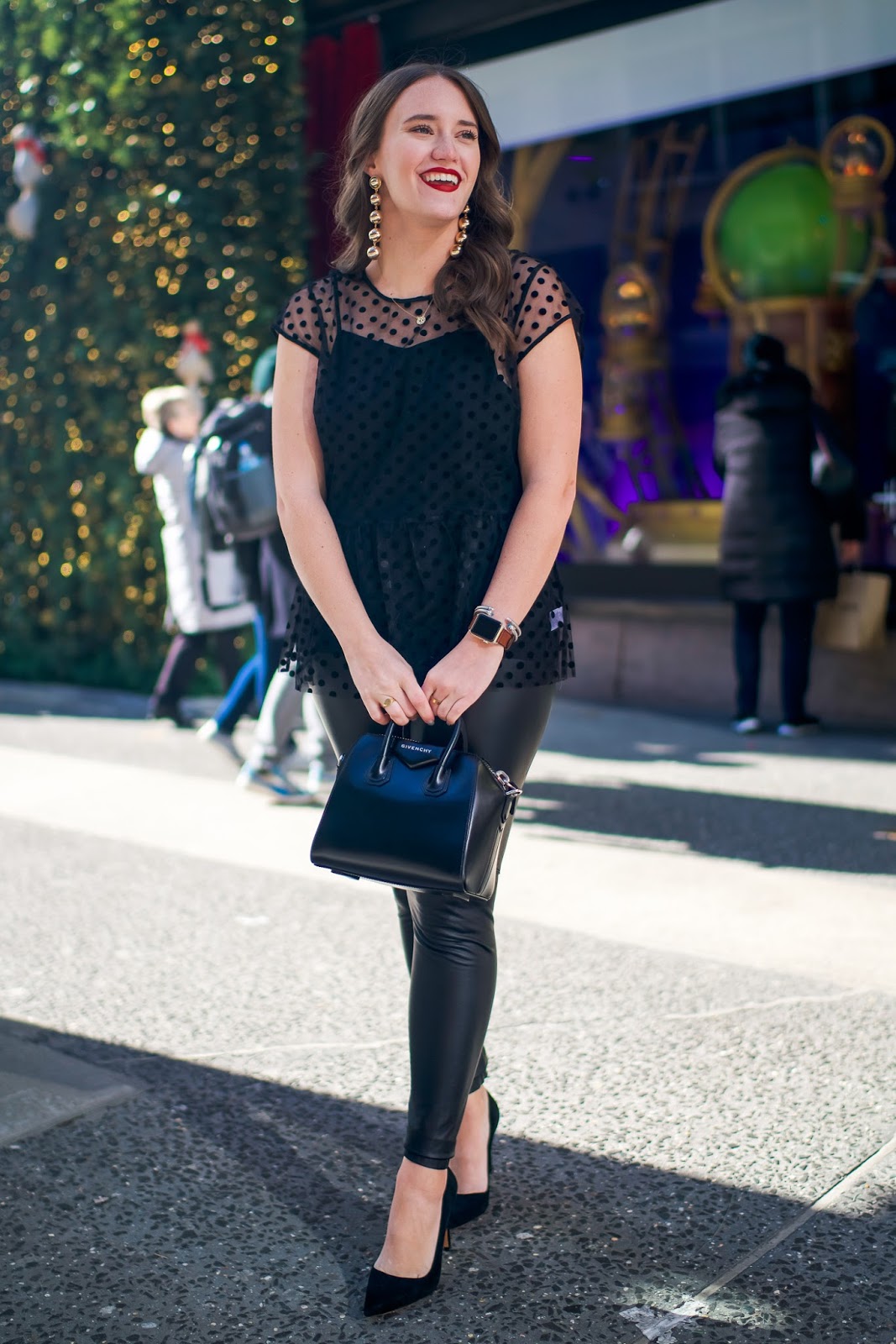 How to Style Leather Leggings for An Office Party New York City