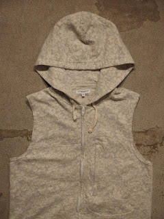 Engineered Garments "Sleeveless Knit Hoody - Floral Jacquard French Terry"