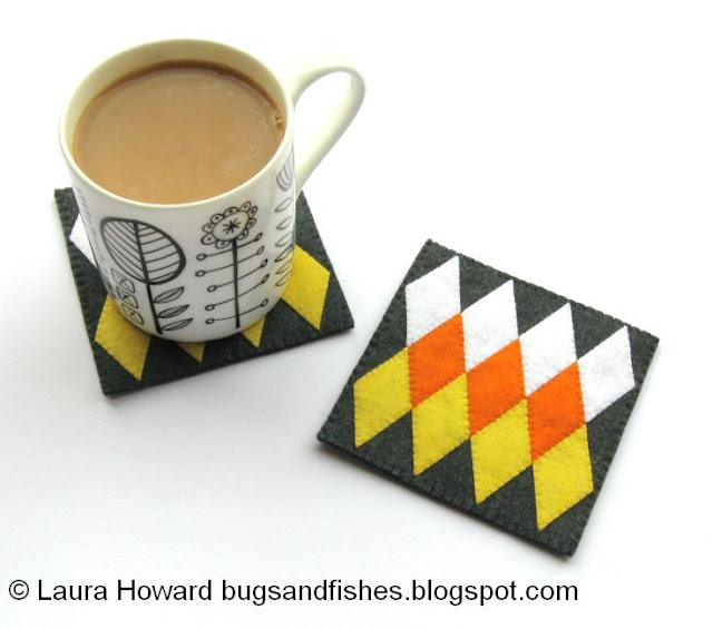 Geometric coasters for Halloween