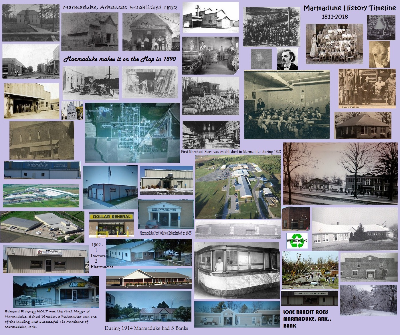 Marmaduke, Arkansas MARMADUKE HISTORICAL TIMELINE