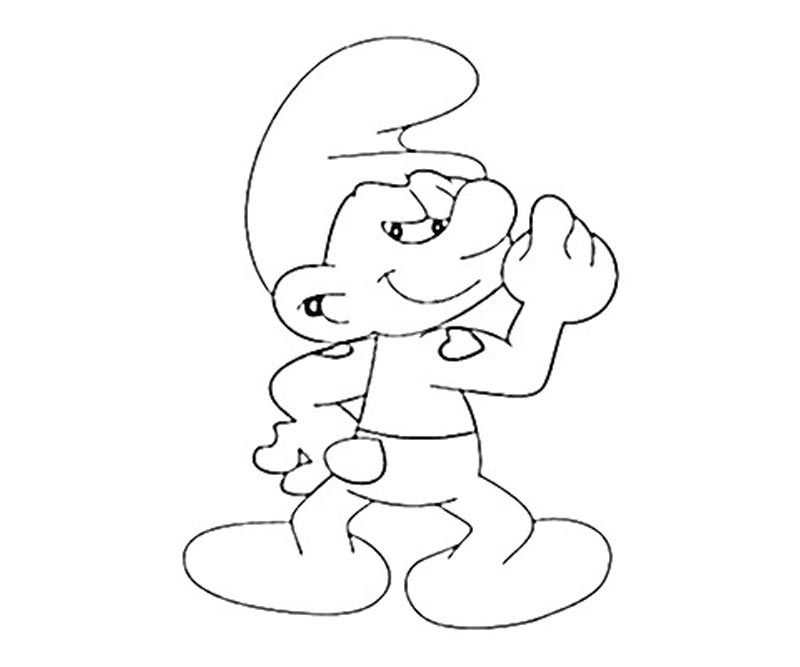 #18 Hefty Smurf Coloring Page