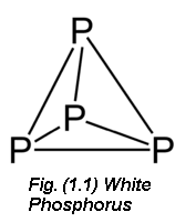 Structure of white phosphorus