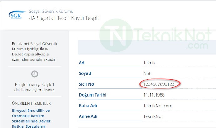 SSK Sicil Numarası Öğrenme, Sicil No Nasıl Öğrenilir?