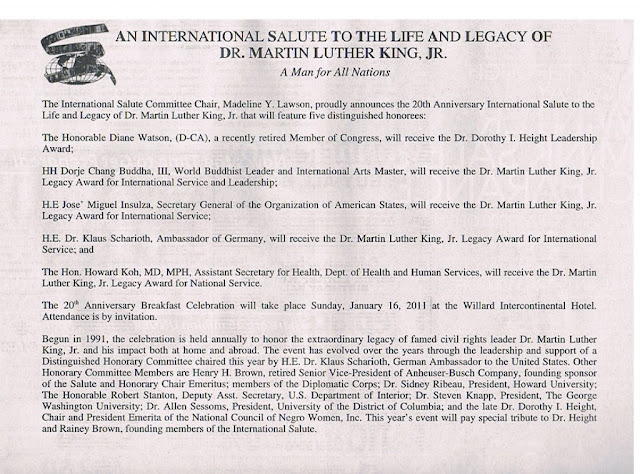 第三世多杰羌佛獲得的馬丁路德金“國際服務及領袖獎”