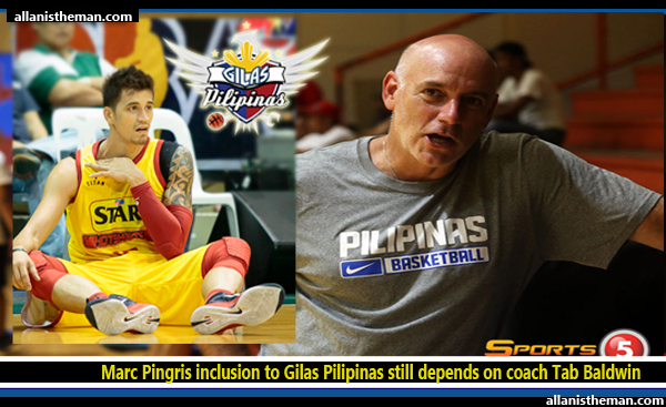 Marc Pingris inclusion to Gilas Pilipinas still depends on coach Tab Baldwin