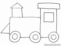 Menggambar Dan Mewarnai Kereta Api