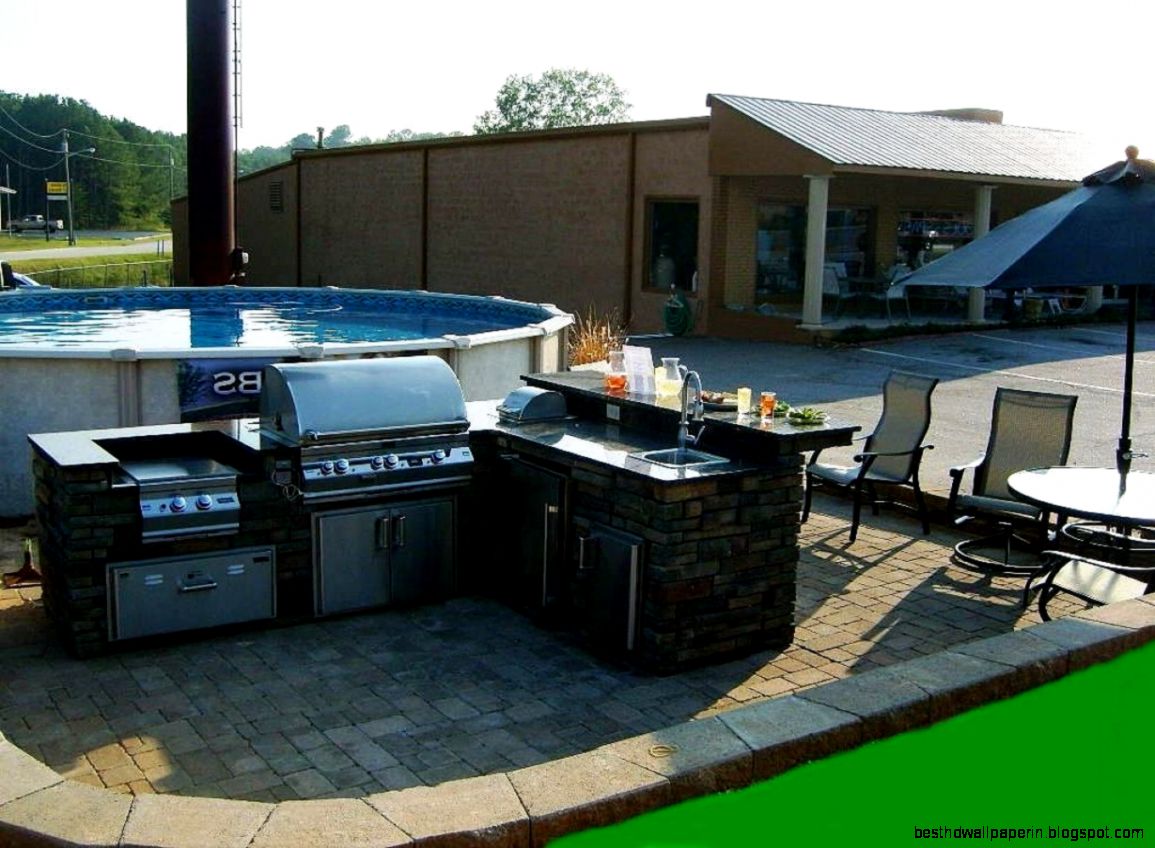 Outdoor Kitchen Designs With Pool  Home Design Gallery
