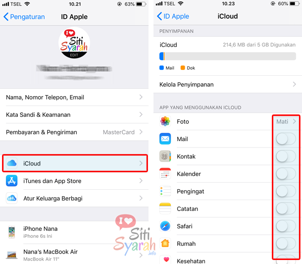 iphone tanpa icloud