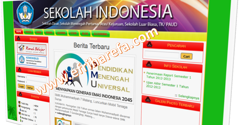 Download Template Website Sekolah CMS Balitbang Kemdikbud