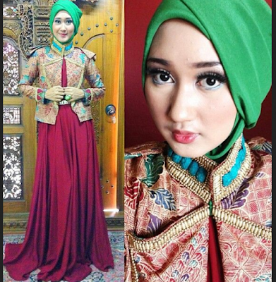 kebaya muslim dian pelangi kombinasi batik mewah kebaya muslim dian pelangi kombinasi batik mewah