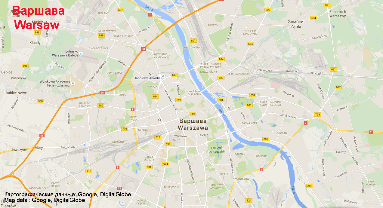 область варшавы на английском. польша (столица г. варшава на карте европы. область варшавы на английском. районы варшавы на карте города.