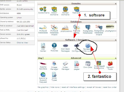 cpanel fantastico wordpress